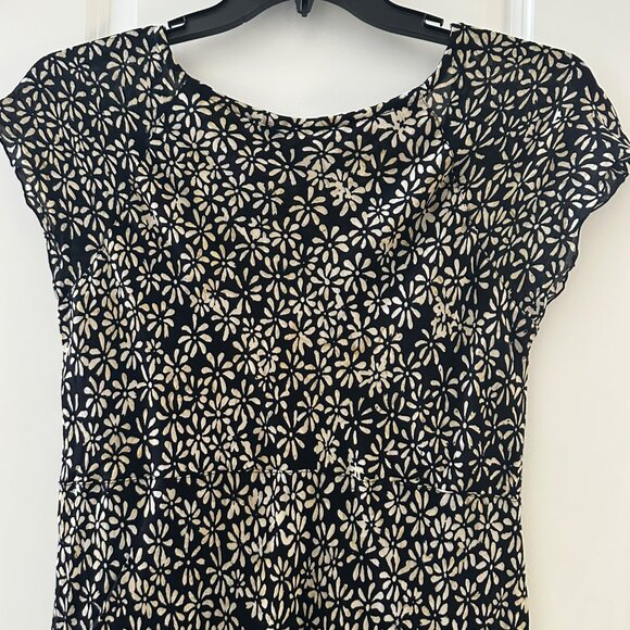 Nomadic Traders Womens Black & Beige Floral Cap Sleeve Dress XL Rayon - Picture 6 of 6